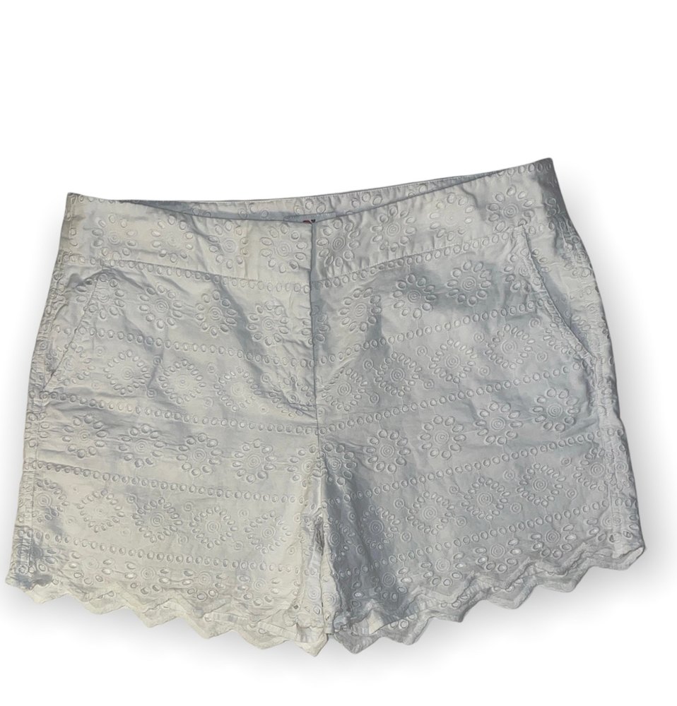 Women's Vineyard Vines Shorts Size 12 White Eyelet Lace Cotton
